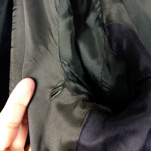 Y2K Lip Service Blacklist Jacket Men XL Black Green Brocade Jacquard Goth Rock - Picture 15 of 16